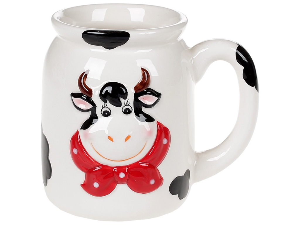 Чашка Весела корівка, з об'ємним малюнком, 470мл