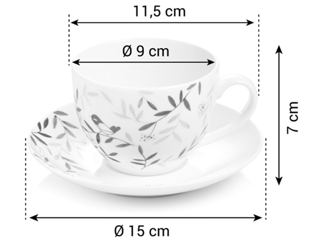 Чашка з блюдцем myCOFFEE Nature (ціна за набір 2шт) 21858