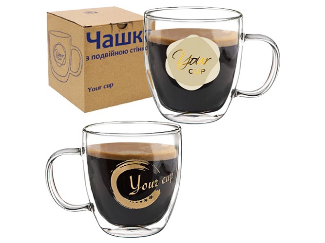 Чашка з подвійною стінкою Your cup 600мл