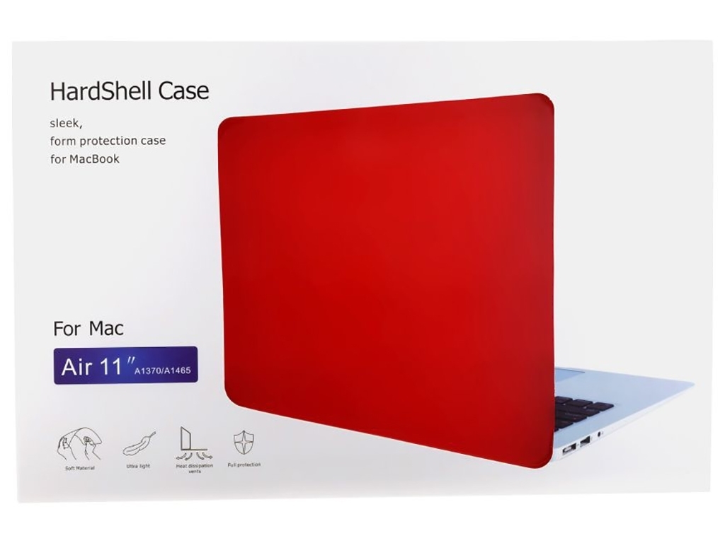 Чехол HardShell Case for MacBook 11.6 Air Цвет Red