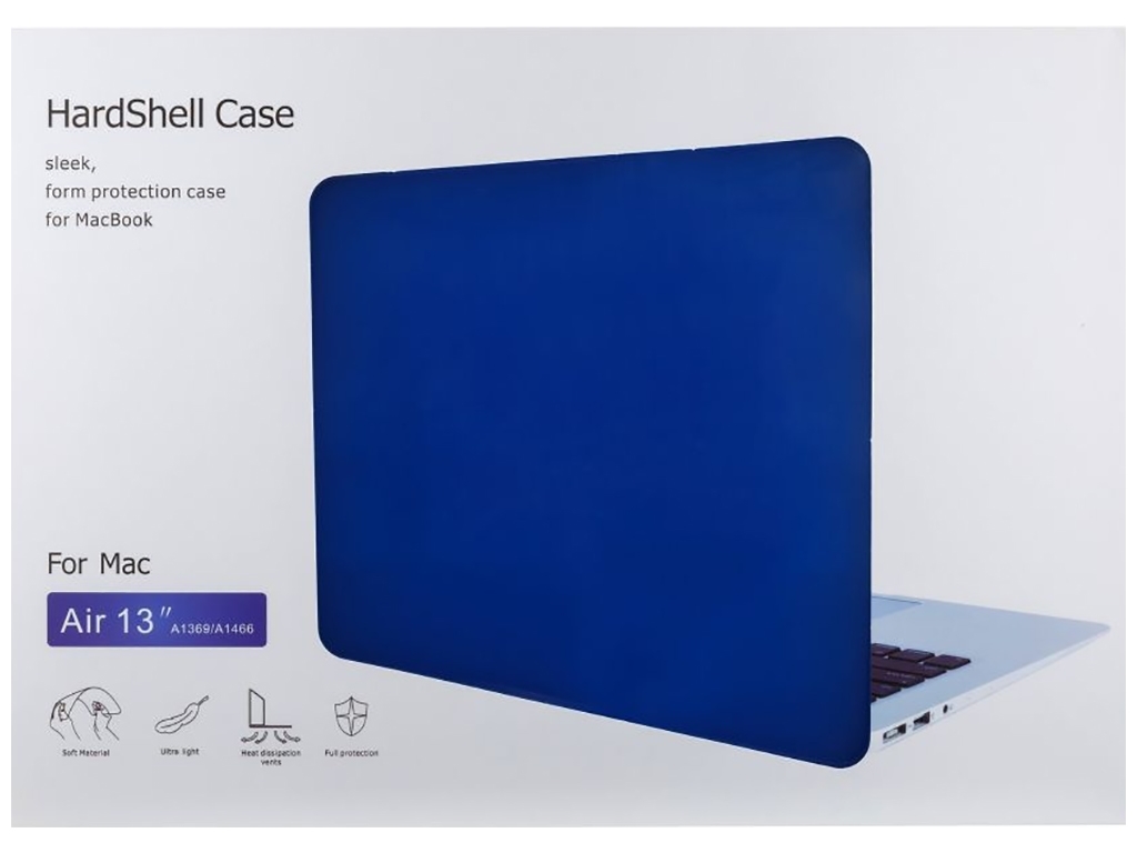 Чехол HardShell Case for MacBook 13.3 Air (A1369/A1466) Цвет Blue