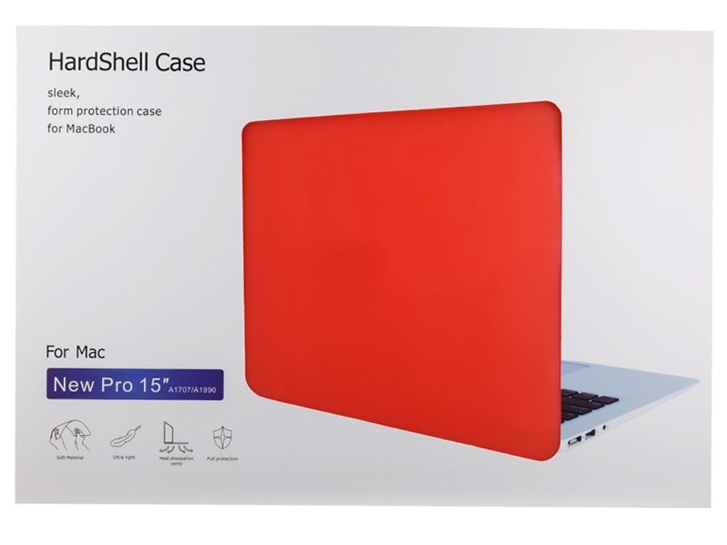 Чехол HardShell Case for MacBook 15.4 Pro Цвет Coral orange