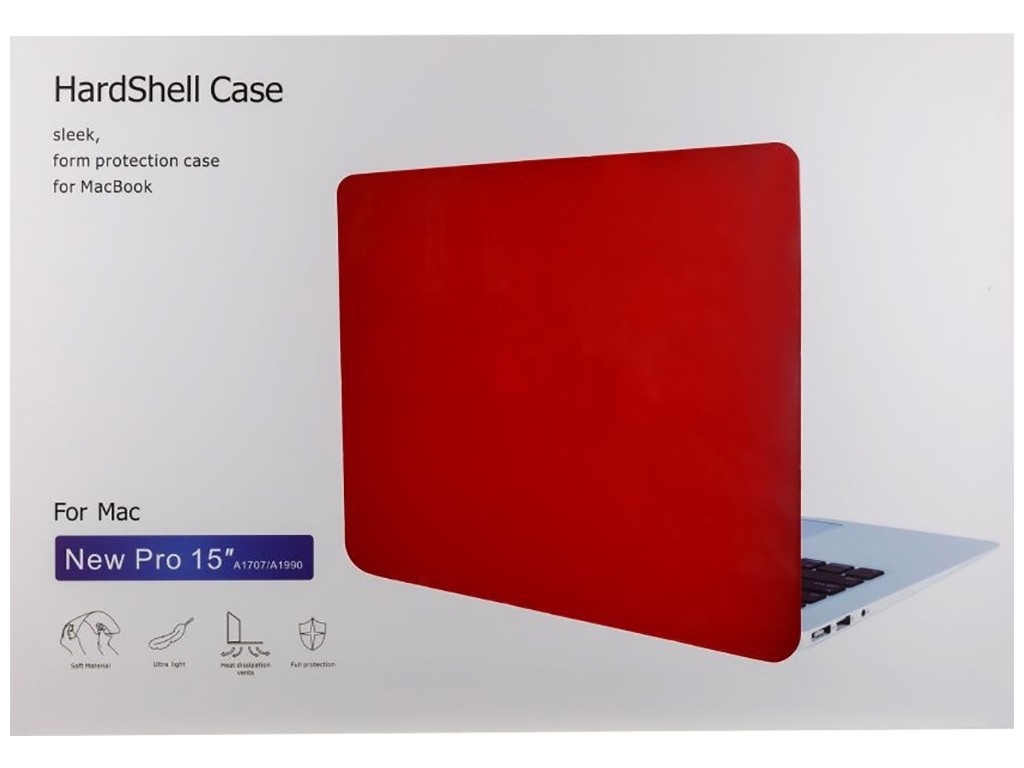 Чехол HardShell Case for MacBook 15.4 Pro Цвет Red