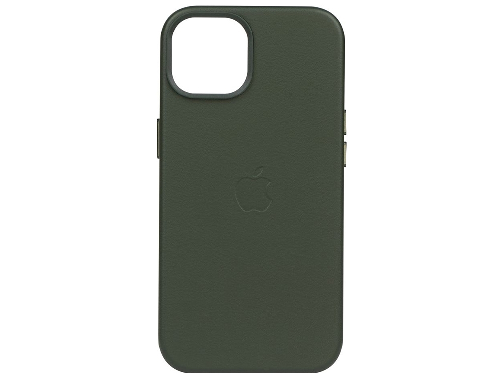 Чохол Leather Case для iPhone 14 Plus Колір темнозелений