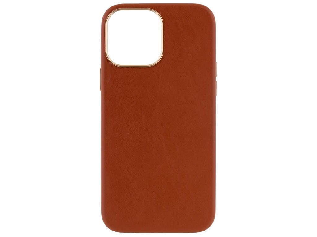 Чохол Leather Case Gold Buttons для iPhone 13 Pro Max Колір 2, Brown