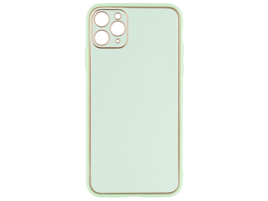 Чехол Leather Gold with Frame without Logo для iPhone 11 Pro Max Цвет 6, Mint