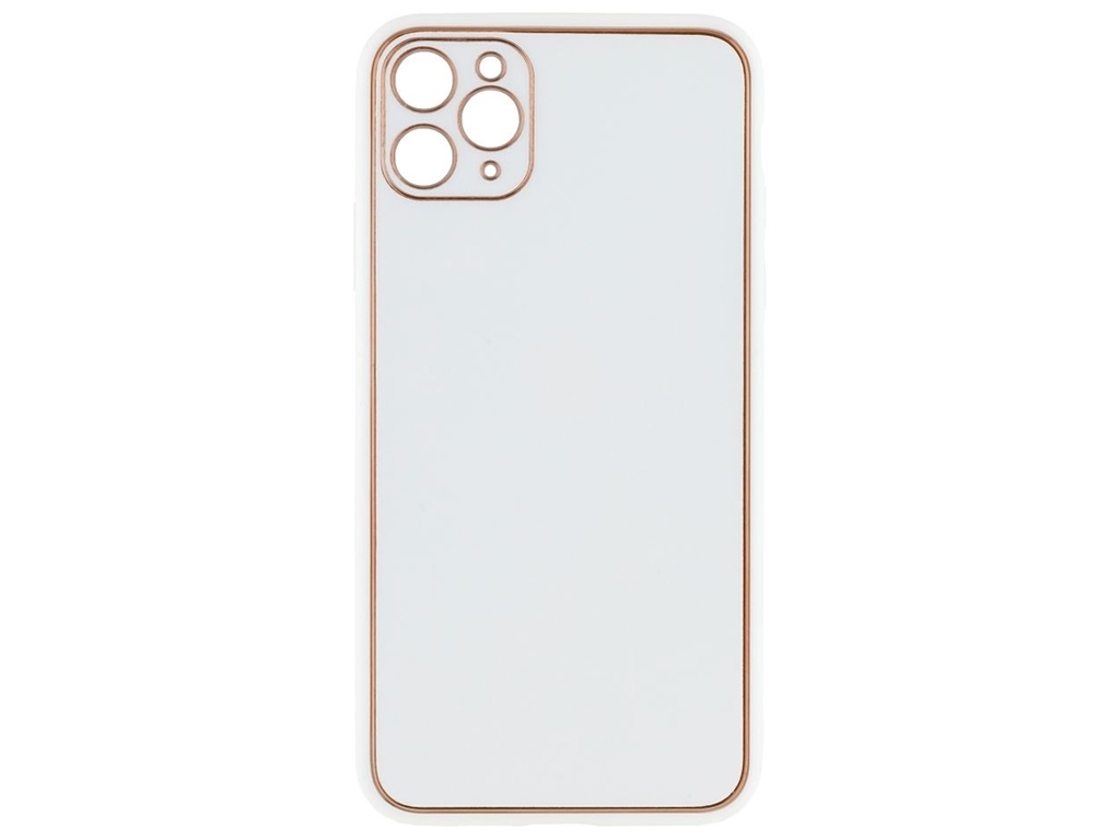 Чехол Leather Gold with Frame without Logo для iPhone 11 Pro Max Цвет 13, White
