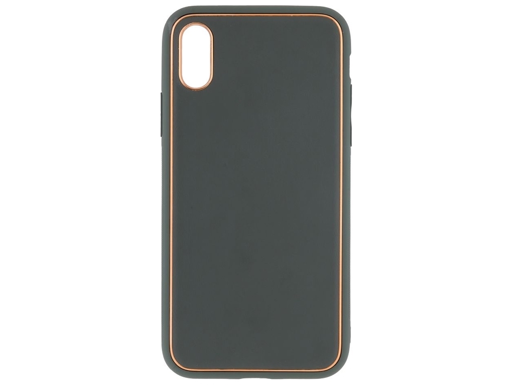 Чохол Leather Gold with Frame without Logo для iPhone X/Xs Колір 11, Navy Green