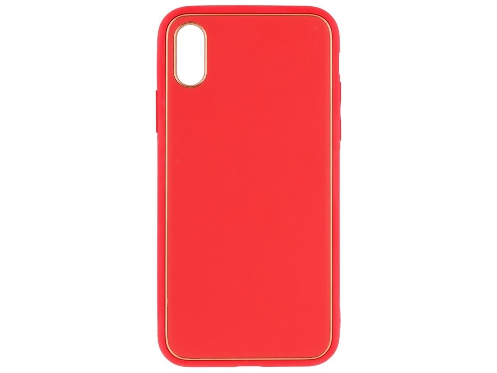 Чохол Leather Gold with Frame without Logo для iPhone X/Xs Колір 2, Red