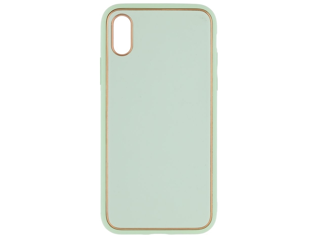 Чохол Leather Gold with Frame without Logo для iPhone X/Xs Колір 6, Mint