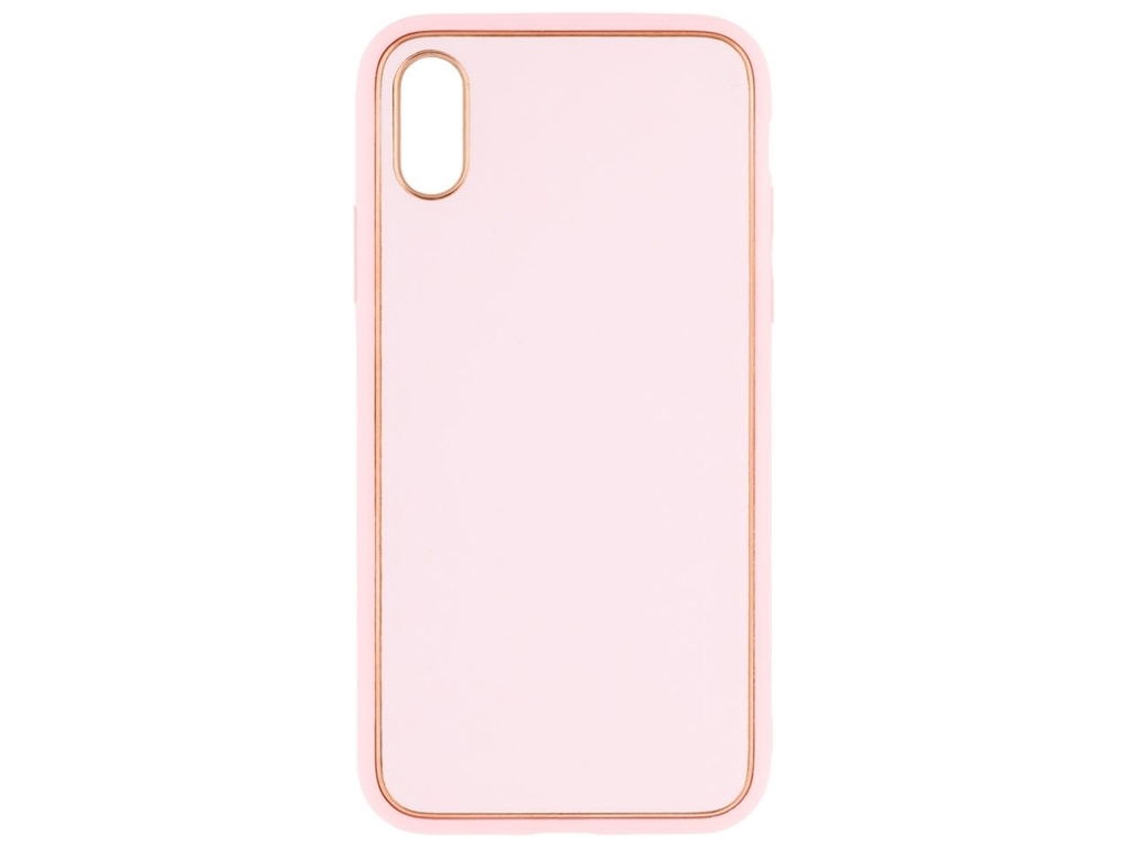 Чохол Leather Gold with Frame without Logo для iPhone X/Xs Колір 3, Pink