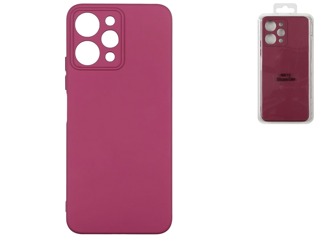 Чохол Silicone Cover Full Camera (A) для Xiaomi Redmi 12, колір 42.Maroon