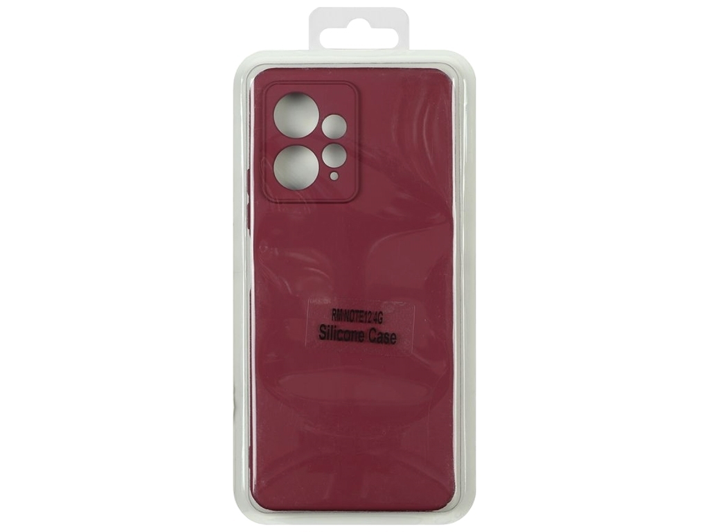 Чехол Silicone Cover Full Camera (A) для Xiaomi Redmi Note 12 4G, цвет 42.Maroon