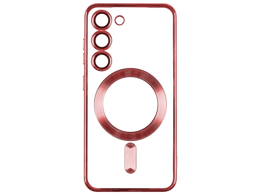 Чохол TPU Metallic Full Camera with Magsafe для Samsung Galaxy S22 Колір Red