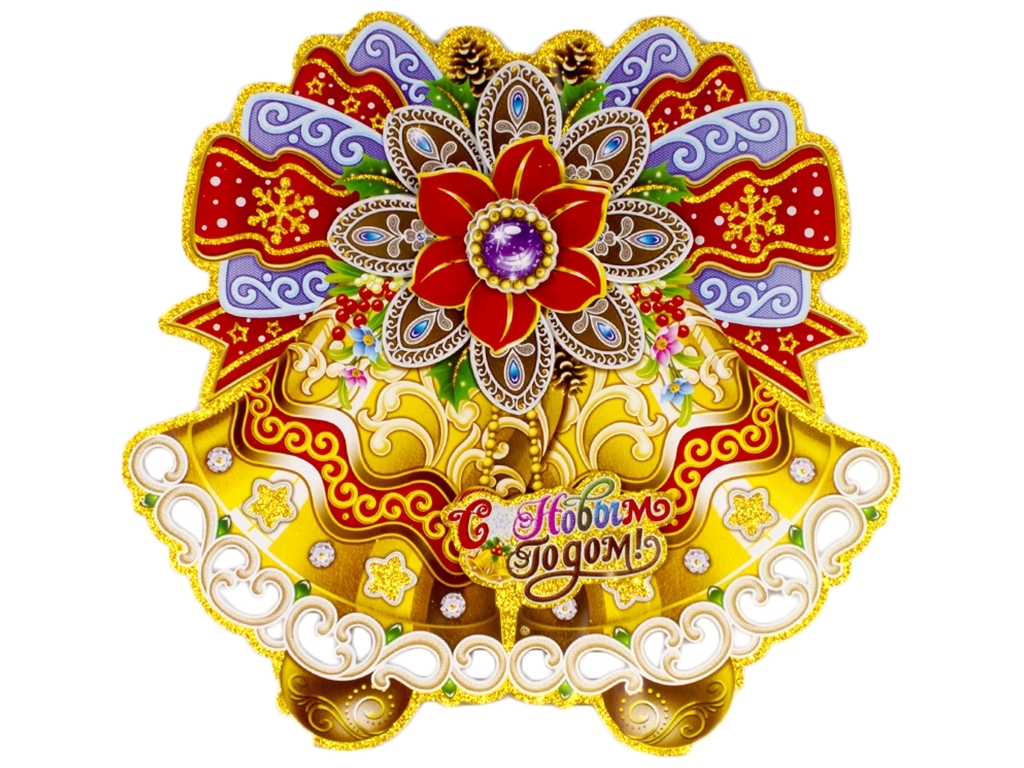 Декор новогодний "Колокольчики" 51x52см