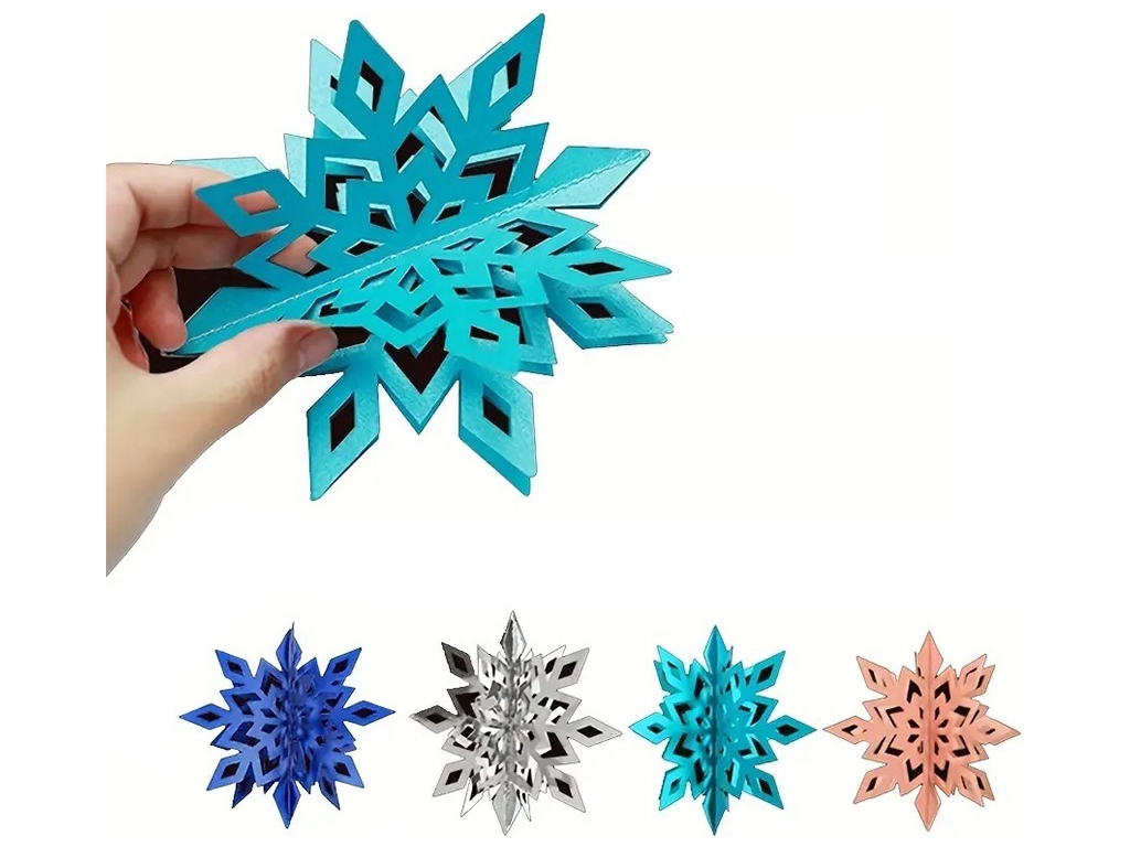 Декор-подвеска новогодняя бумажная Snowflake, 25см
