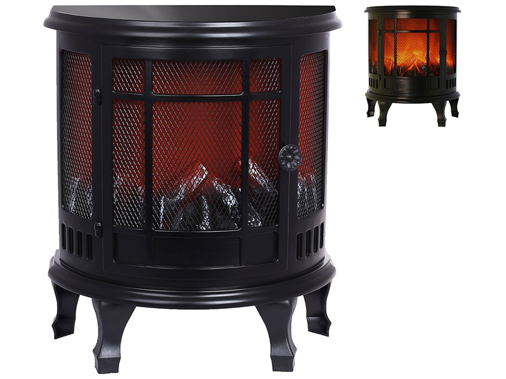 Декоративний світлодіодний камін, 30x16x35см, на батарейках (3хС не вх. до компл.), колір - чорний