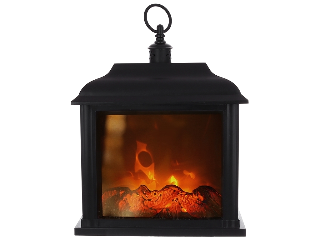 Декоративний світлодіодний камін, колір - чорний