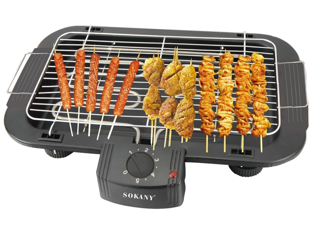 Електричний гриль-барбекю Sokany, 2000Вт