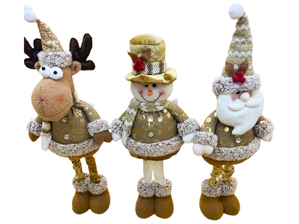 Фигура новогодняя Santa&Co 60см, ноги-телескоп