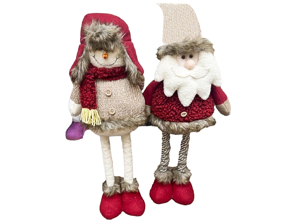 Фигура новогодняя Santa Snowman, 70см (ноги-телескоп)