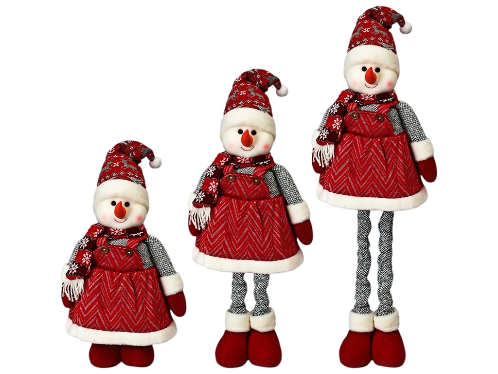 Фигура новогодняя Snowman, 46-78см (ноги-телескоп)