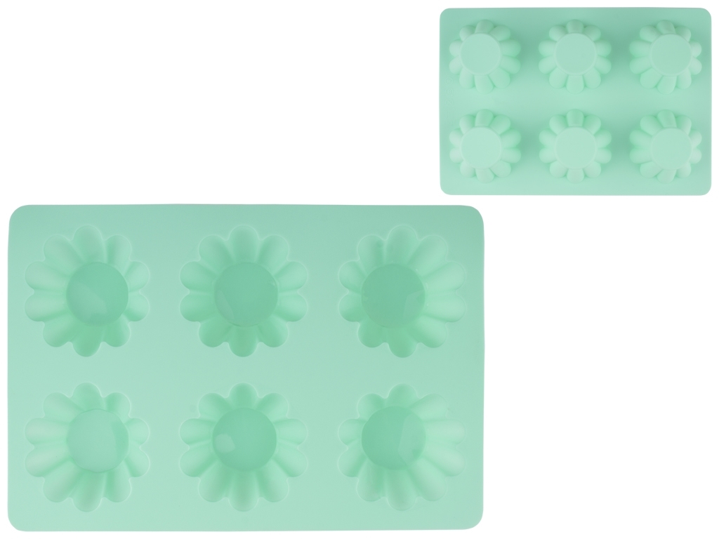 Форма для выпечки силиконовая "Кексы" на 6 емкостей 25,7х17,8х3см