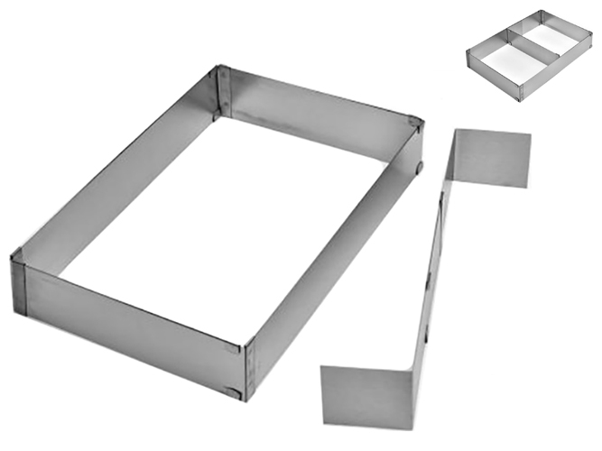 Форма для выпечки раздвижная двойная, 27–52×18.5×5 см
