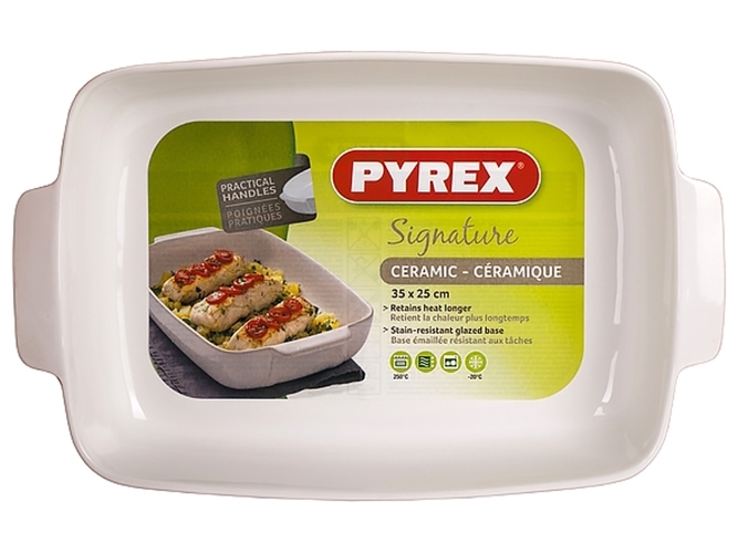 Форма для запекания Pyrex Signature, 35x25см, прямоугольная, керамическая, красная, 3426470272674