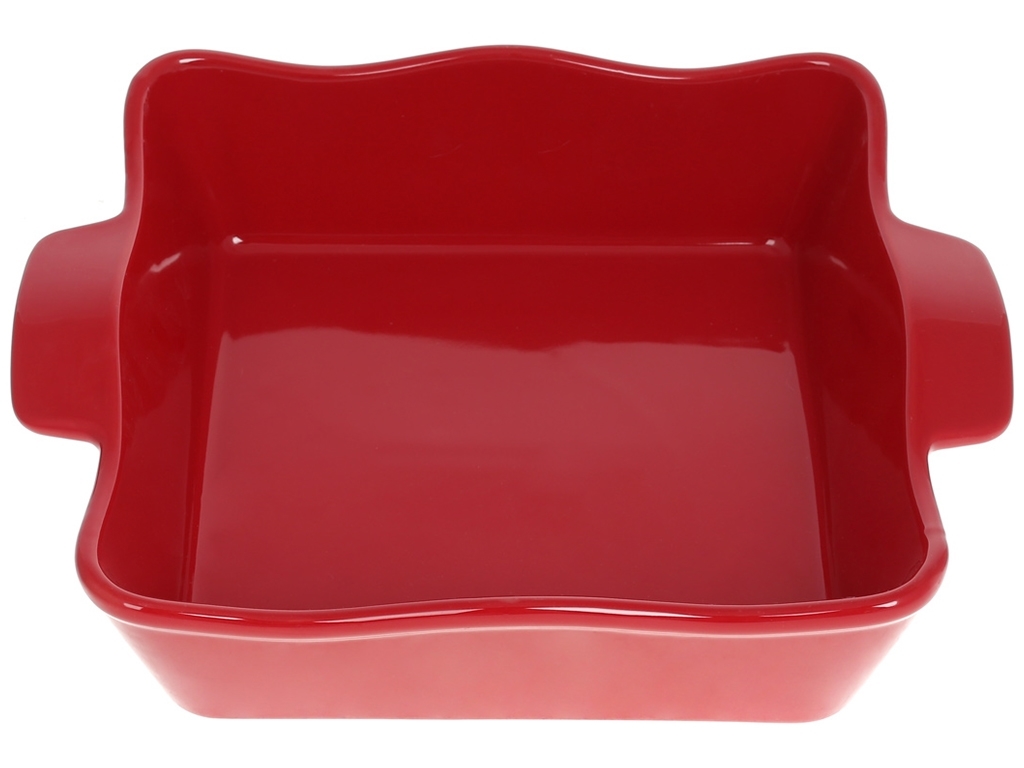 Форма для запекания, с ручками, прямоугольная, цвет красный