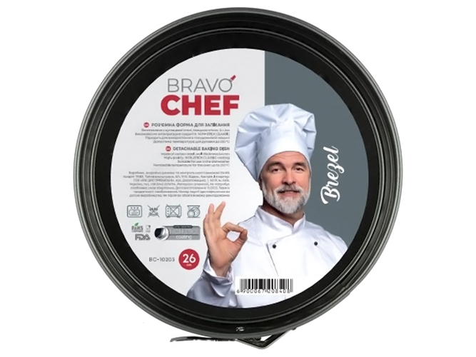 Форма разъемная Bravo Chef Brezel, круглая, 26x7см, 6900067208408