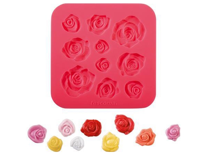 Форма силиконовая DELICIA DECO розочки, на 10 порций, 13х13см 50118