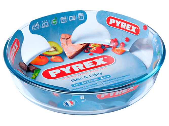 Форма Pyrex, кругла для пирога, 26см, 2,1л, 3426470283854