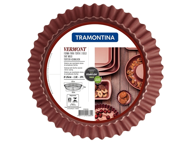 Форма Tramontina Vermont кругла, 26см, хвил.борт, 7891112248809