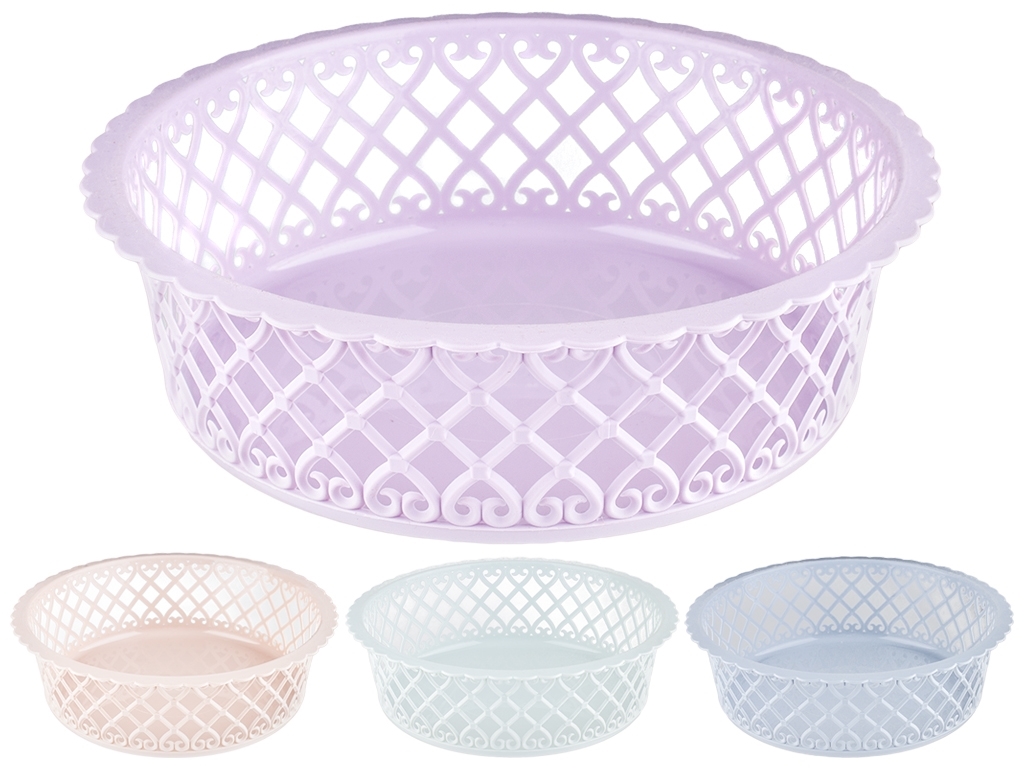 Фруктовница круглая D21,3см (цвета ассорти)