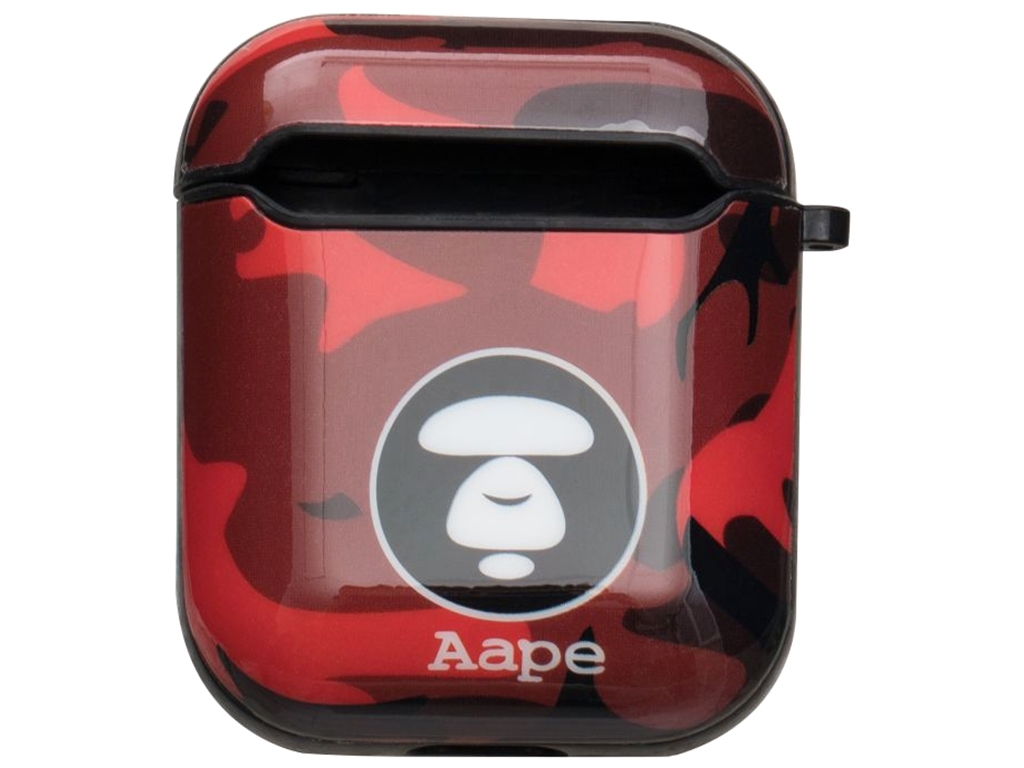 Футляр для Наушников Airpods 1/2 Glossy Brand, 12, Aape red