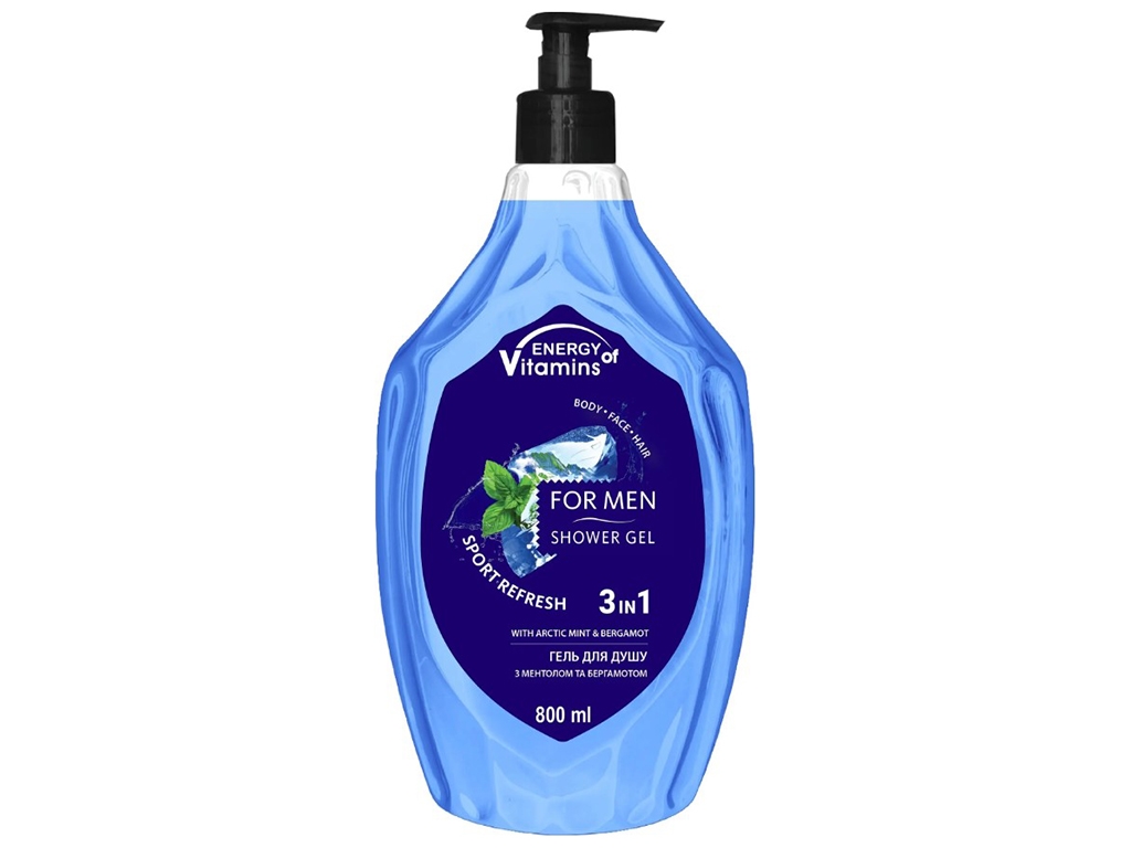 Гель для душа Energy of Vitamins Sport Refresh, 3в1, 800мл