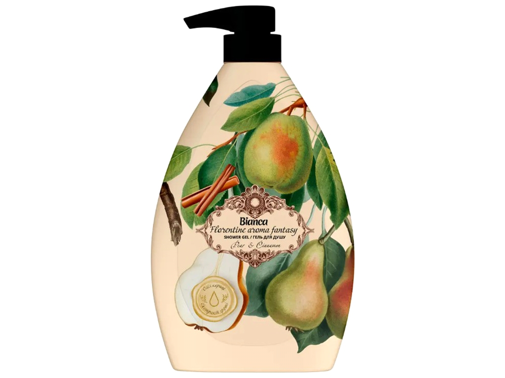 Гель для душа Bianca Florentine aroma fantasy, с экстрактом груши и маслом корицы, 1л