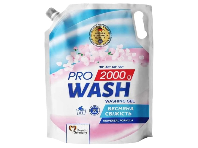 Гель для стирки универсальный Pro Wash Весенняя свежесть, 2л