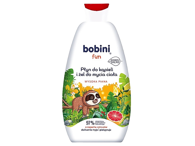 Гель для ванны и умывания Bobini Fun Цитрусовый аромат, 500мл