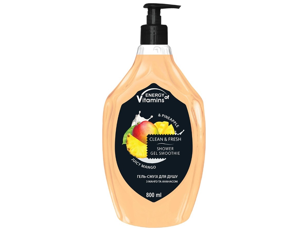 Гель-смузи для душа Energy of Vitamins Mango & Pineapple, 800мл