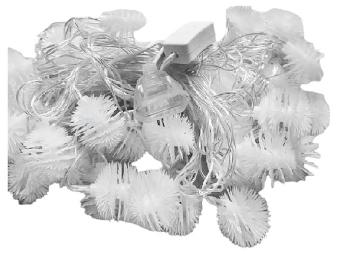 Гірлянда світлодіодна Snowflakes, 4м, 20led, на батарейках 2AA