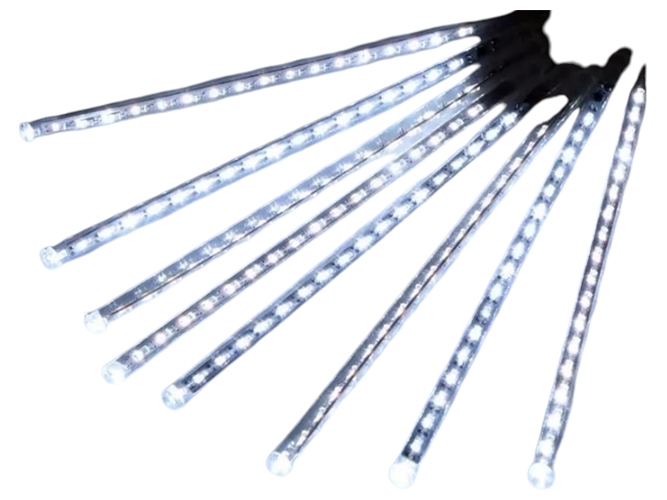 Гірлянда світлодіодна зовнішня Танучі бурульки, 8шт, 50см, біла