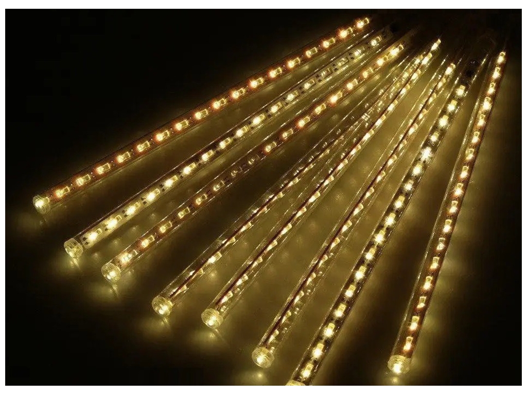 Гірлянда світлодіодна зовнішня Танучі бурульки, 8шт, 50см, жовта