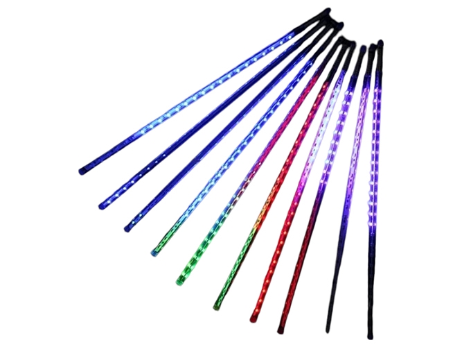 Гирлянда светодиодная наружная Тающие сосульки, 8шт, 50см, разноцветная