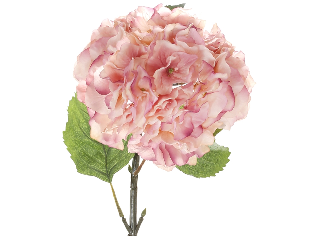 Гортензия премиум на ноге, 81см, цвет – розово-персиковый