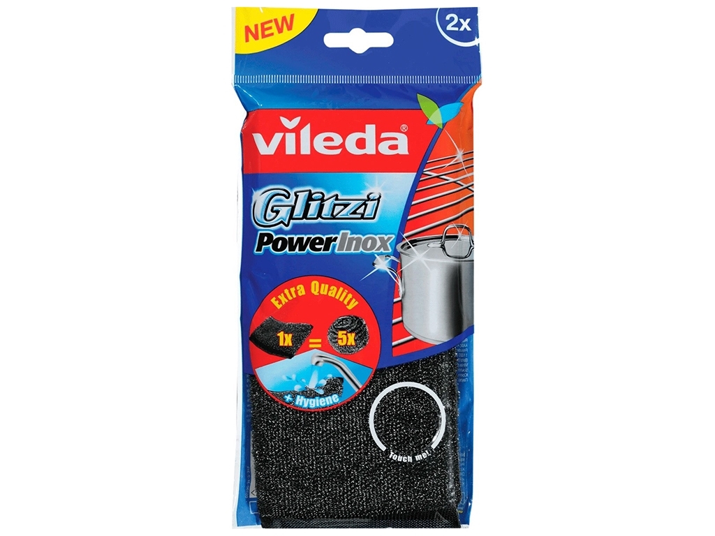 Губка металева Vileda Glitzi Inox Power Pad 2шт