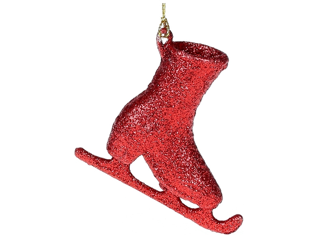 Ялинкова прикраса Фігурний коник 8см, колір - червоний