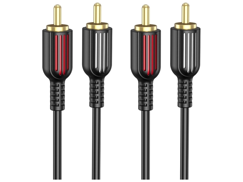 Кабель Аудiо Borofone BL13 dual RCA to dual RCA 1,5M Колір Чорний