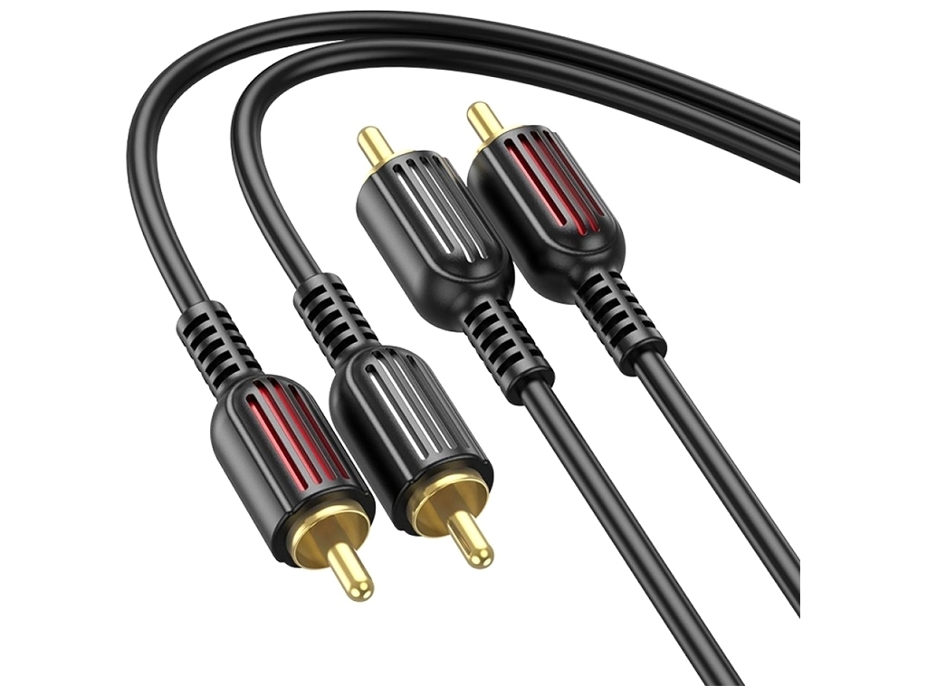 Кабель Аудiо Borofone BL13 dual RCA to dual RCA 1,5M Колір Чорний